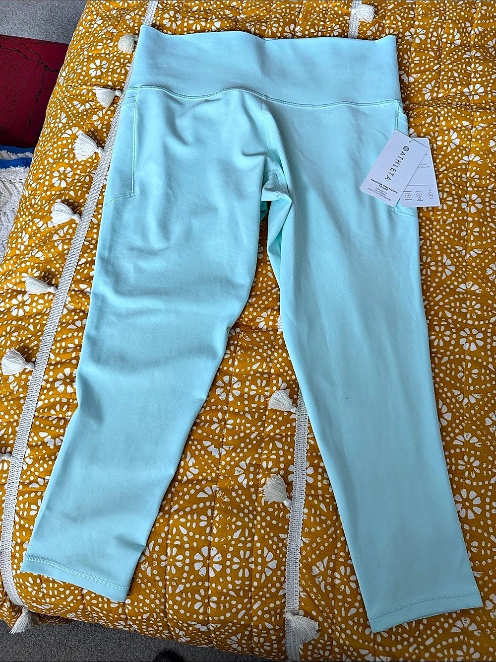 Athleta Salutation Stash Pocket II 7/8 Tight Leggings Blue 1X